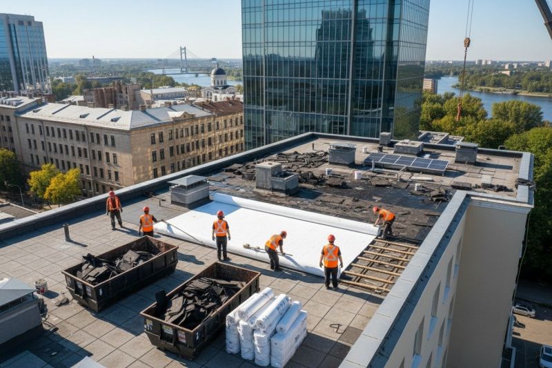 Single Ply Roof Replacement detail